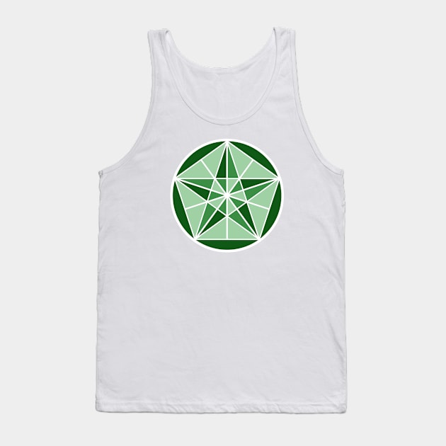 Green Crystal Star Tank Top by Crystal Star Creations